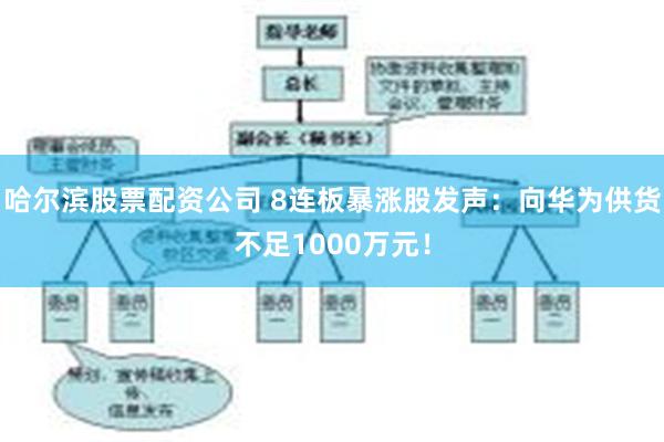 哈尔滨股票配资公司 8连板暴涨股发声：向华为供货不足1000万元！